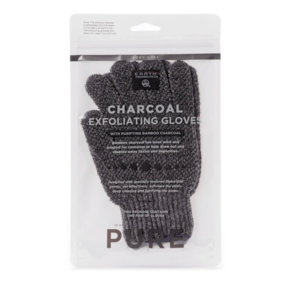 NEW Charcoal Exfoliating Bath Gloves - Picture 2 of 4
